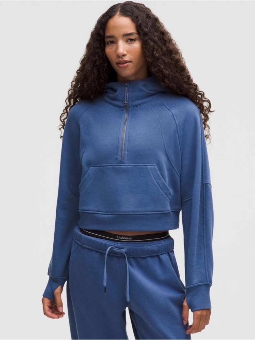 NWT Lululemon Scuba Oversized Half-Zip Hoodie Brilliant Blue